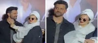 Rekha Playfully Points At Hrithik Roshan's Face As Paps Ask ‘Where’s Jadoo?’